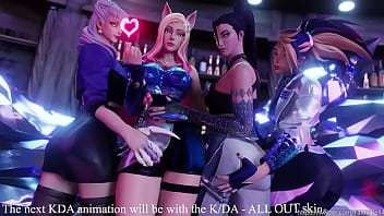 KDA SEDUCING THE NEW MANAGER - Yuri/Lesbian Turn to Threesome -3D-SFMBY-FaithBellNTR-1